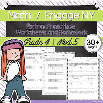 Preview of Math | Engage NY - 4th Grade Extra Worksheets (MODULE 5) + Answer Keys