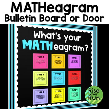Preview of Math Enneagram Bulletin Board or Door Decoration