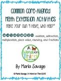 Math Enrichment Activities Pack: Student-Created "I Have, 
