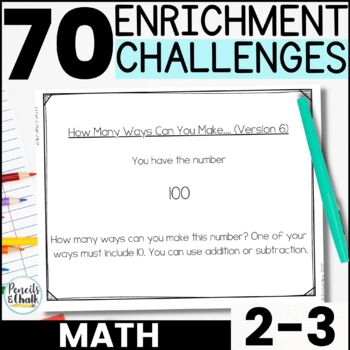 Preview of Math Enrichment Activities for 2nd & 3rd Grade Early Finishers & Gifted Students