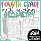 Math Enrichment Board Fourth Grade Geometry Math Choice Board