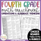 Math Enrichment Board Fourth Grade Operations Algebraic Th
