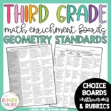 Math Enrichment Board Third Grade Geometry Math Choice Board