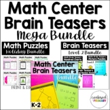 Math Enrichment Brain Teasers MEGA BUNDLE