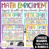 Math Enrichment Choice Boards and Activities for 3rd 4th 5th 6th