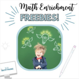 Math Enrichment Freebies Samples WODB? Digital & Printable