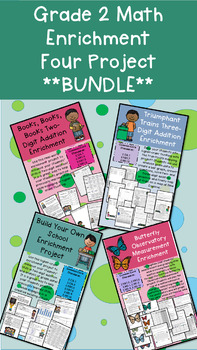 Preview of ***BUNDLE*** Grade 2 Math Enrichment - FOUR Inquiry Based Projects