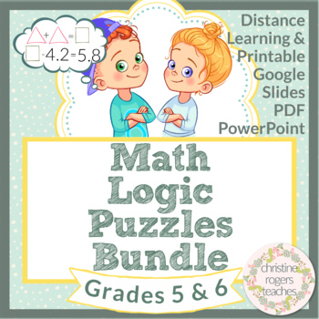 math enrichment logic puzzles 5th and 6th grade by christine rogers teaches