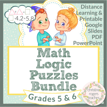 Preview of Math Enrichment Logic Puzzles, 5th and 6th Grade