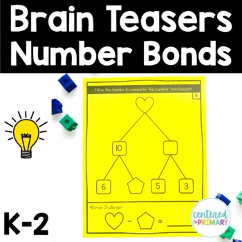 Preview of Math Enrichment | Number Bonds Brain Teasers 