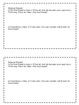 Math Enrichment Problems (Volumes and Surface Area) - 6th Grade | TpT