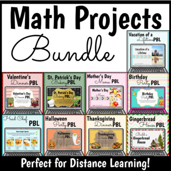 Preview of Math Enrichment Projects PBL Bundle for Upper Elementary