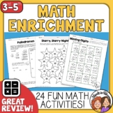 Math Review Activities - Worksheets for Basic Skills & Enrichment Print & Easel
