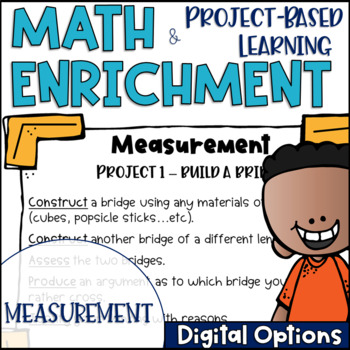 Preview of Math Enrichment and Project Based Learning Task Cards for Measurement