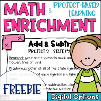 Preview of Math Enrichment and Project Based Learning for Addition & Subtraction FREEBIE