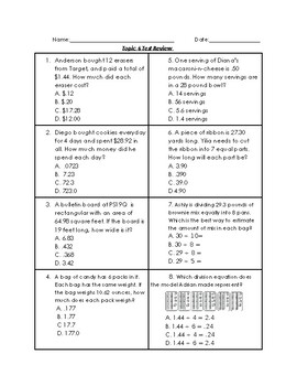 Preview of Math - Envisions - Study Guide - Topic 6