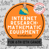 Math Equipment : Internet Research Worksheets for Middle &