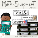 Math Tub Labels - Math Supplies