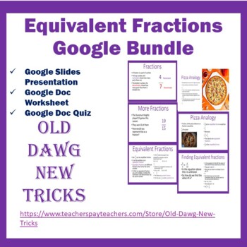 Preview of Math: Equivalent Fractions Google Bundle