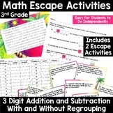 Math Escape Room Activity 3rd Grade Addition Subtraction W