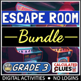 Math Escape Room: 3rd Grade Bundle
