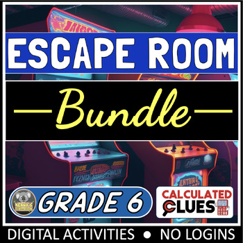 Preview of Math Escape Room: 6th Grade Bundle