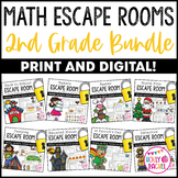 Math Escape Room Bundle | 2nd Grade