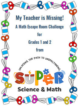 Preview of Math Escape Room for Gr. 1 - 2: My Teacher is Missing!