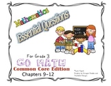 Essential Questions for Grade 3 Go Math Common Core Editio