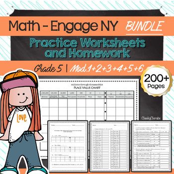 Preview of Math | Eureka Math Engage NY - 5th Grade Extra Worksheets BUNDLE + Answer Keys