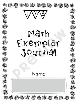 Math Exemplar Journal and Exemplar Printables for k-1 by Westbrook's World