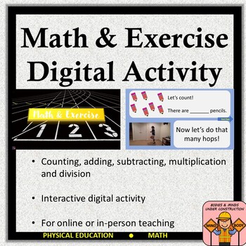 Preview of Math & Exercise Digital Activity - Count, Add, Subtract, Multiply, and Divide