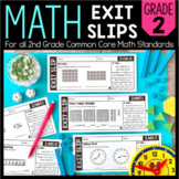 Math Exit Slips | 2nd Grade | Exit Tickets | Printable Mat