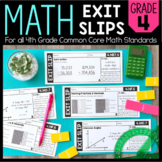 Math Exit Slips | 4th Grade | Exit Tickets | Printable Mat