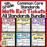 5th Grade Math Exit Slips: Printable and Digital All Standards Bundle
