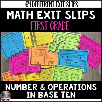 Preview of Math Exit Slips (Number and Operations in Base Ten)