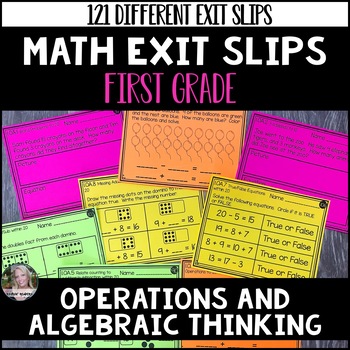 Preview of Math Exit Slips (Operations in Algebraic Thinking)