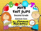 Math Exit Slips Second Grade CCSS Mega Bundle