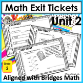 Math Exit Tickets 2nd Grade Unit 2 Place Value & Measureme