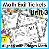 Math Exit Tickets 2nd Grade Unit 3 Addition & Subtraction 