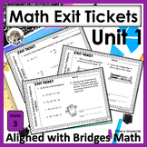 Math Exit Tickets 3rd Grade Unit 1 Addition and Subtraction