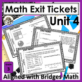 Math Exit Tickets 3rd Grade Unit 4 Measurement and Fractions