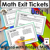 Math Exit Tickets 4th grade Unit 1 Multiplicative Thinking