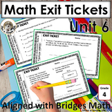 Math Exit Tickets 4th grade Unit 6 Multiplication & Divisi