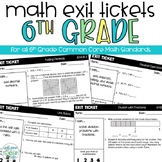 Math Exit Tickets | 6th Grade | All Common Core Math Standards