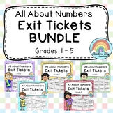 Math Exit Tickets BUNDLE (Maths Assessment - Number Sense 