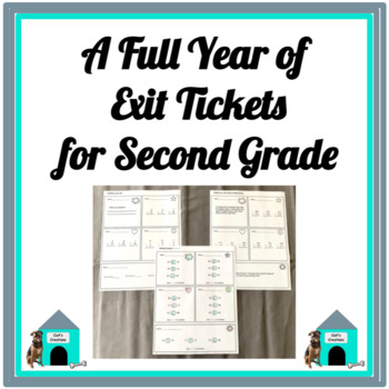 Preview of Second Grade Exit Tickets - Math Concepts