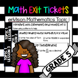 Math Exit Tickets:Understanding Place Value Envision Mathe