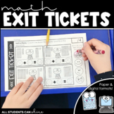 Math Exit Tickets | Exit Slips for Math | Digital & Printa