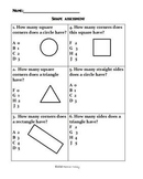 Math:  Exploring 2D Shapes Assessment and Study Guide